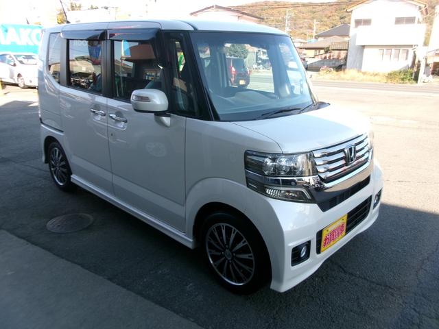 Ｎ－ＢＯＸカスタム Ｇ・ターボＡパッケージ　女性ユーザー下取車　禁煙車　純正ナビＴＶ　バックカメラ　Ｂｌｕｅｔｏｏｔｈ　両側パワースライドドア　キセノンヘッドライト　純正アルミホイール　ＥＴＣ　パドルシフト（4枚目）
