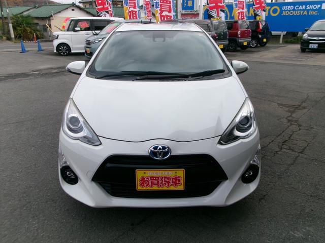 アクア Ｇ　セーフティセンス　雹害車　禁煙車　オプションＬＥＤヘッドライト　ＬＥＤフォグランプ　純正ナビＴＶ　バックカメラ　革巻きステアリング　Ｂｌｕｅｔｏｏｔｈ　ドルフィンアンテナ　アイソフィックス（2枚目）