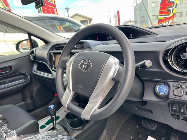 アクア S ドライブレコーダー ETC バックカメラ ナビ TV アルミホイール オートライト スマートキー アイドリングストップ 電動格納ミラー シートヒーター CVT 衝突安全ボディ ABS ESC CD(38枚目)