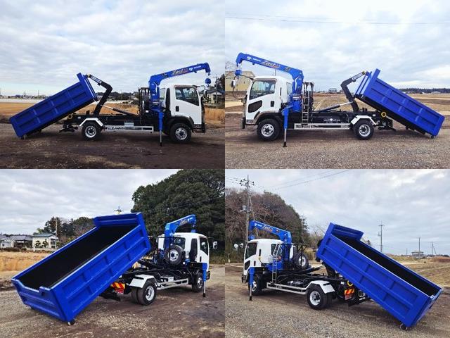 フォワード 　平成２５年式　タダノ　３段クレーン　新明和　アームロール　脱着装置付コンテナ専用車　最大積載量２７５０ｋｇ　ラジコン　ＣＣＡ４－４０　ツインホイスト　ＴＫＧ－ＦＲＲ９０Ｓ２　車輌総重量７９８０ｋｇ（11枚目）