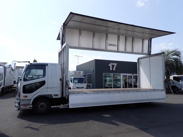 ファイター 　２４－１４２　４ｔ　ワイド　アルミウィング　パブコ　ラッシングレール２段　引出フック５対　ＥＴＣ　バックカメラ　ベッド付　フルキャブ　抹消積載２９５０ｋｇ　スタッドレスタイヤ　２２０馬力（28枚目）