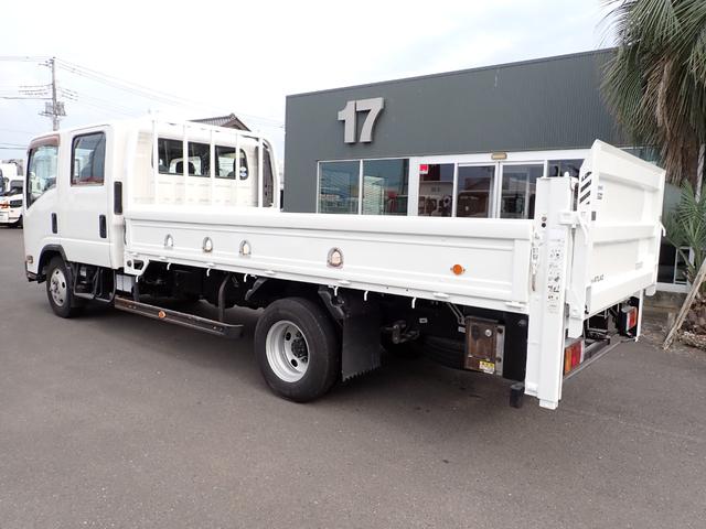 アトラストラック 　☆２４－２１１　３ｔ　ワイド　Ｗキャブ　超ロング　　スムーサー　垂直パワーゲート　新明和製　床鉄板張り　ロープ通し穴４対　床フック４対　抹消積載２７５０ｋｇ　ボディ内寸長４０２幅１９０ｃｍ　７人乗り（7枚目）