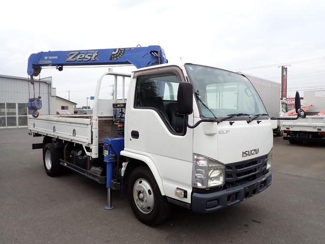 エルフトラック 　☆２４－２４３　３ｔ　標準ロング　３段クレーンフックイン　ラジコン付　スムーサー　タダノ製　ＺＥ２６３ＨＲＥＳ　床２重張　ＥＴＣ　抹消積載３０００ｋｇ　ボディ内寸長３７０幅１８１ｃｍ　２．６３ｔ吊り（3枚目）