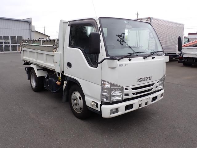 エルフトラック 　☆２５－３９　３ｔ４ナンバー　花見台製　ローダーダンプ　３ペダル　セフティダンプ　重機運搬　アオリ一方開　手動コボレーン　ＥＴＣ　ボディ内寸長３０４幅１６０ｃｍ　抹消積載３０００ｋｇ（3枚目）