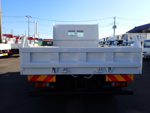 フォワード 25-23 4t ダンプ 極東製 ベッドなし 3ペダル ETC アオリ一方開 手動コボレーン 190PS スタッドレスタイヤ 抹消積載3550kg ボディ内寸長340幅205cm(6枚目)