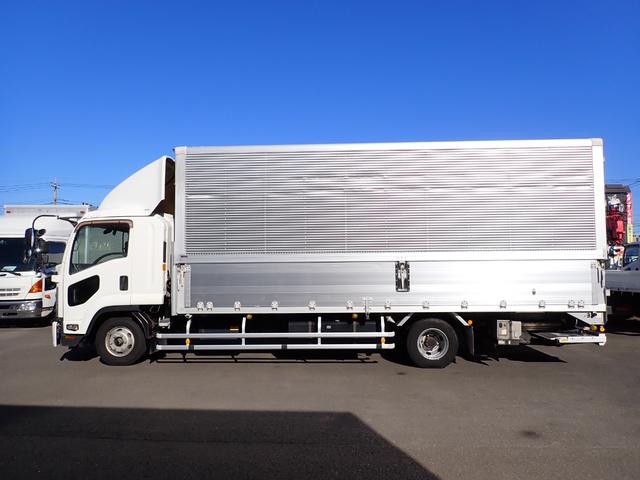 フォワード ☆25-43 4tワイド フルハーフ製アルミウィング 格納式パワーゲート 新明和製 リモコン付 210馬力 3ペダル ベッド付 ラッシングレール2段 床引出フック5対 ETC バックカメラ(8枚目)