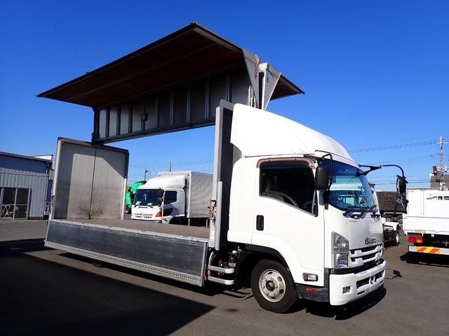 フォワード ☆25-43 4tワイド フルハーフ製アルミウィング 格納式パワーゲート 新明和製 リモコン付 210馬力 3ペダル ベッド付 ラッシングレール2段 床引出フック5対 ETC バックカメラ(33枚目)