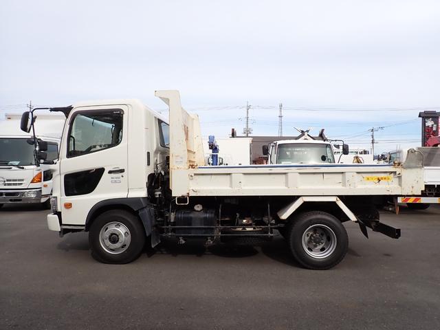 ヒノレンジャー ☆25-62 4t ダンプ 新明和製 ベッドなし 3ペダル ETC アオリ一方開 手動コボレーン DR4 スタッドレスタイヤ 抹消積載3550kg ボディ内寸長340幅206cm(8枚目)