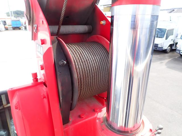 ヒノレンジャー 　☆２５－１６　４ｔ　４段クレーンフックイン　ラジコン付　４段ラジコン　ユニック製　ＵＲＧ３４４　ＥＴＣ　３ペダル　ロープ通し穴３対　ベッドなし　抹消積載２４５０ｋｇ　スタッドレスタイヤ（13枚目）