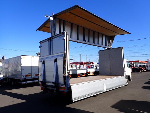 ヒノレンジャー 　☆２５－３７　４ｔ　ワイド　トランテックス製　アルミウィング　跳上式パワーゲート　新明和　観音扉　３ペダル　ベッド付　ラッシングレール２段　床引出フック５対　ＥＴＣ　バックカメラ　抹消積載２７００ｋｇ（32枚目）