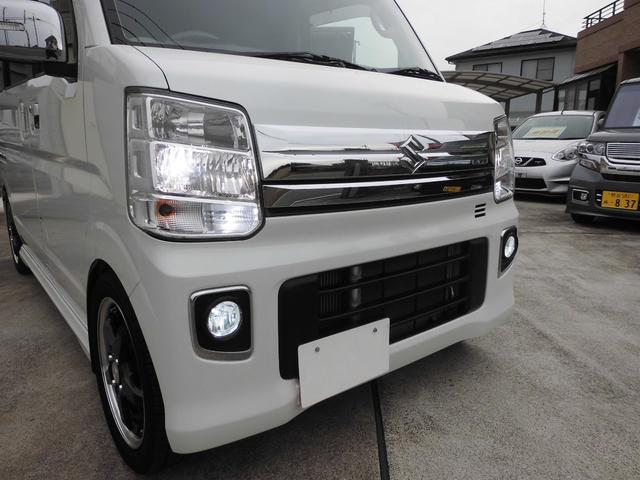 エブリイワゴン PZターボスペシャル HIDライト フォグランプ ローダウン 15インチアルミ メッキミラーカバー ルーフスポイラー 両側パワースライドドア 8インチナビ地デジバックカメラ ETC ドライブレコーダー 黒革調シートカバー(9枚目)