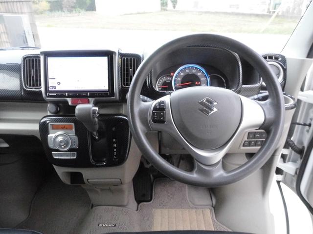 エブリイワゴン PZターボスペシャル HIDライト フォグランプ ローダウン 15インチアルミ メッキミラーカバー ルーフスポイラー 両側パワースライドドア 8インチナビ地デジバックカメラ ETC ドライブレコーダー 黒革調シートカバー(22枚目)