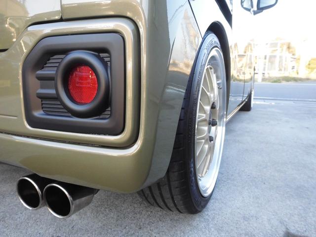 ウェイク ＧターボリミテッドＳＡＩＩＩ　ＬＥＤライト　ＬＥＤフォグランプ　ライトカバー　ボンネット　パワーチャンバー　パワードライブ　車高調　深リム１６インチアルミ　２本出しマフラー　ナビ地デジバックカメラ　ＥＴＣ　パワースライドドア（13枚目）