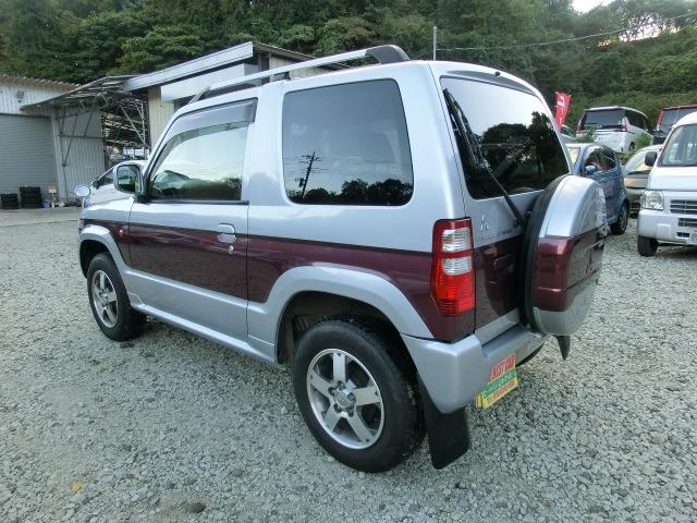 パジェロミニ エクシード 保証付き メモリナビ ナビ・テレビ フルセグ地デジTV 運転席助手席エアバック PW エアコンパワステ ABS付き PS キーレスエントリーキー 切替4WD アルミ 盗難防止装置 衝突安全ボディ エアバッグ(18枚目)