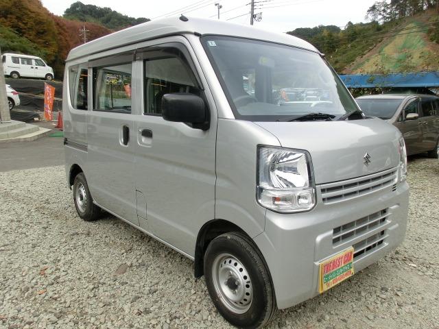 エブリイ PA パートタイム4WD 5MT 保証付き タイミングチェーン PS Wエアバック エアコン ABS 衝突安全ボディ(3枚目)