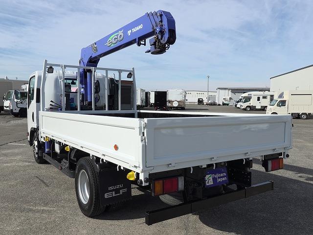 エルフトラック 2.93t吊り4段クレーン ラジコン フックイン 積載2t 荷台寸長さ373幅207 荷台床鉄板張り 差し違いアウトリガー サイドロングボディ(8枚目)