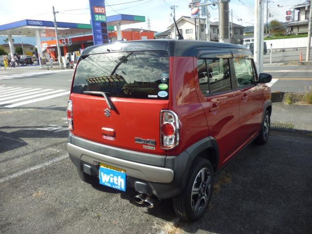 ハスラー Ｘ　禁煙車　レーダーブレーキ　プッシュスタート　純正ナビ　ワンセグＴＶ　バックカメラ　ドラレコ　ＥＴＣ　シートヒーター　アイドリングストップ　横滑り防止　ＨＩＤヘッドライト　革調シートカバー（4枚目）