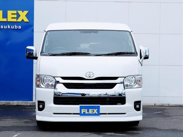 ハイエースワゴン GL ロング ファインテックツアラー ファインテックツアラー アルパインBIGXナビ ETC デジタルインナーミラー クリアランスソナー パノラミックビューモニター 100Vコンセント LEDヘッドライト ローダウン 同色ガッツミラー(3枚目)