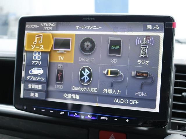 ハイエースワゴン GL ロング ファインテックツアラー ファインテックツアラー アルパインBIGXナビ ETC デジタルインナーミラー クリアランスソナー パノラミックビューモニター 100Vコンセント LEDヘッドライト ローダウン 同色ガッツミラー(15枚目)