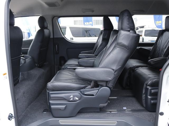 ハイエースワゴン GL ロング ファインテックツアラー ファインテックツアラー アルパインBIGXナビ ETC デジタルインナーミラー クリアランスソナー パノラミックビューモニター 100Vコンセント LEDヘッドライト ローダウン 同色ガッツミラー(34枚目)