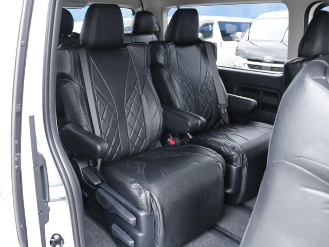 ハイエースワゴン GL ロング ファインテックツアラー ファインテックツアラー アルパインBIGXナビ ETC デジタルインナーミラー クリアランスソナー パノラミックビューモニター 100Vコンセント LEDヘッドライト ローダウン 同色ガッツミラー(35枚目)