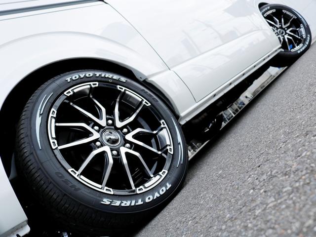 ハイエースワゴン GL ロング ファインテックツアラー ファインテックツアラー アルパインBIGXナビ ETC デジタルインナーミラー クリアランスソナー パノラミックビューモニター 100Vコンセント LEDヘッドライト ローダウン 同色ガッツミラー(47枚目)
