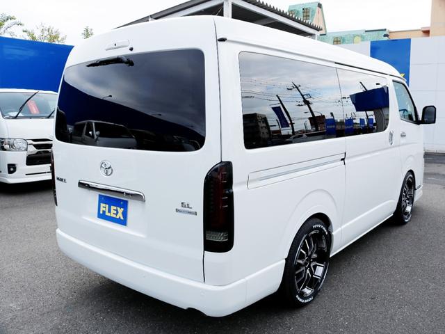 ハイエースワゴン GL ロング ファインテックツアラー ファインテックツアラー アルパインBIGXナビ ETC デジタルインナーミラー クリアランスソナー パノラミックビューモニター 100Vコンセント LEDヘッドライト ローダウン 同色ガッツミラー(54枚目)