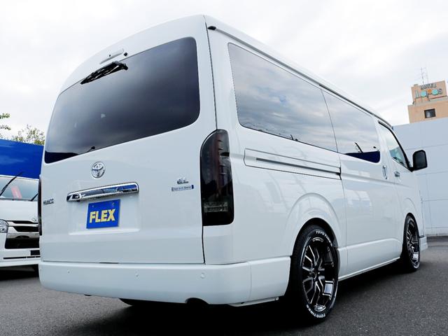 ハイエースワゴン GL ロング ファインテックツアラー ファインテックツアラー アルパインBIGXナビ ETC デジタルインナーミラー クリアランスソナー パノラミックビューモニター 100Vコンセント LEDヘッドライト ローダウン 同色ガッツミラー(57枚目)