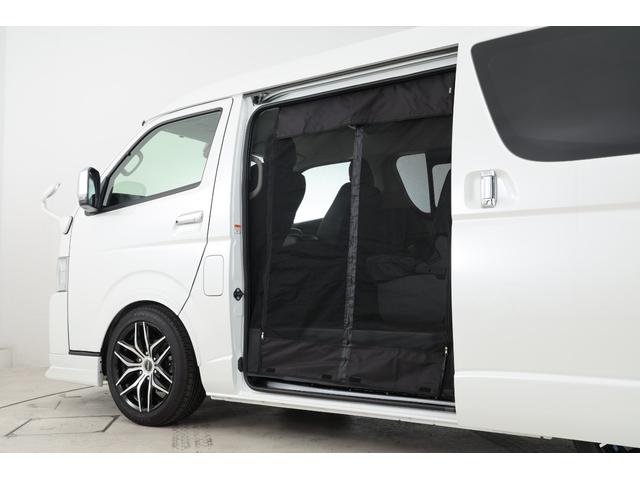 ハイエースワゴン GL ロング ファインテックツアラー ファインテックツアラー アルパインBIGXナビ ETC デジタルインナーミラー クリアランスソナー パノラミックビューモニター 100Vコンセント LEDヘッドライト ローダウン 同色ガッツミラー(79枚目)