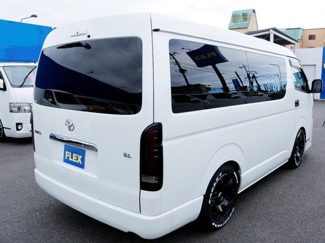 ハイエースワゴン  トヨタ純正ナビ ETC デジタルインナーミラー パノラミックビューモニター クリアランスソナー 100Vコンセント LEDヘッドライト ルーフスピーカー シートカバー DELF03 17inAW(58枚目)