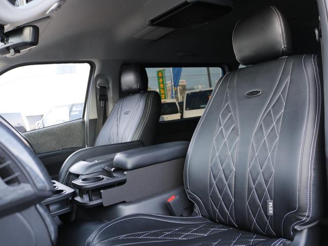 ハイエースワゴン アルパインBIGXナビ デジタルインナーミラー パノラミックビューモニター クリアランスソナー ETC 100Vコンセント アルパイン12.8インチフリップダウン ルーフスピーカー ブレーキロック(30枚目)