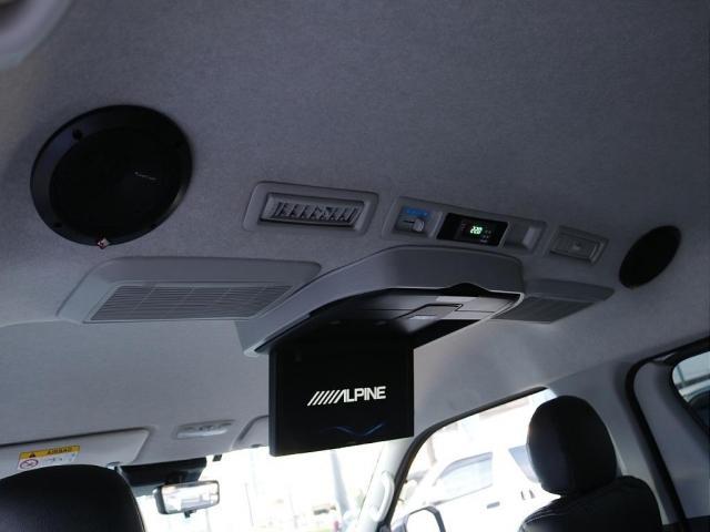 ハイエースワゴン アルパインBIGXナビ デジタルインナーミラー パノラミックビューモニター クリアランスソナー ETC 100Vコンセント アルパイン12.8インチフリップダウン ルーフスピーカー ブレーキロック(36枚目)