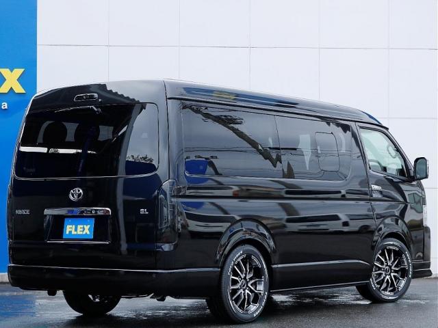 ハイエースワゴン GL ロング アルパイン11インチ BIGXナビ アルパイン12インチ フリップダウンモニター ETC デジタルインナーミラー パノラミックビューモニター クリアランスソナー DELF06 18インチAW(5枚目)