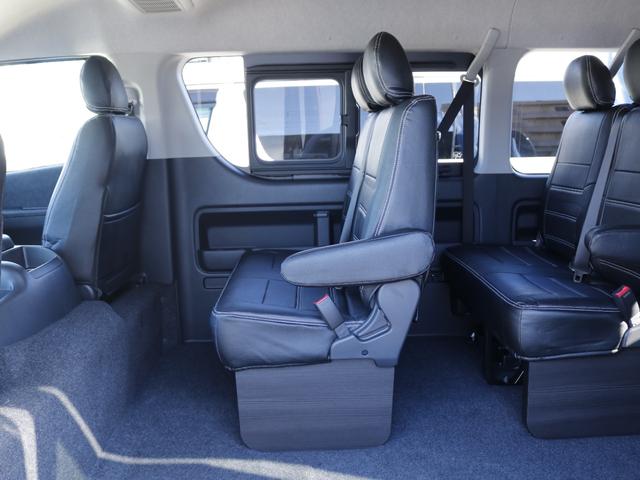 ハイエースワゴン GL ロング アルパイン11インチ BIGXナビ アルパイン12インチ フリップダウンモニター ETC デジタルインナーミラー パノラミックビューモニター クリアランスソナー DELF06 18インチAW(22枚目)