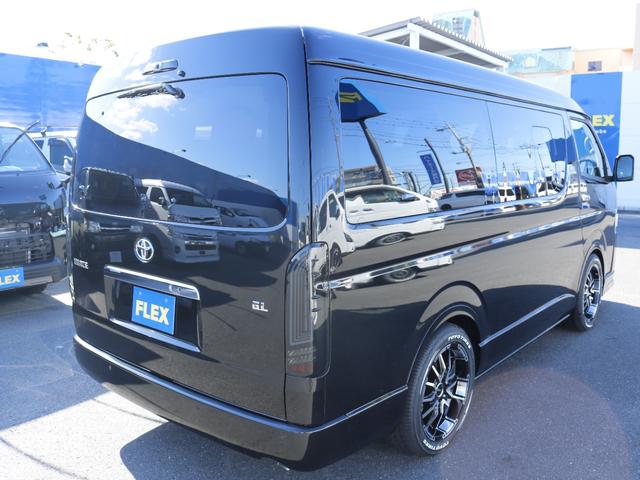 ハイエースワゴン GL ロング アルパイン11インチ BIGXナビ アルパイン12インチ フリップダウンモニター ETC デジタルインナーミラー パノラミックビューモニター クリアランスソナー DELF06 18インチAW(40枚目)