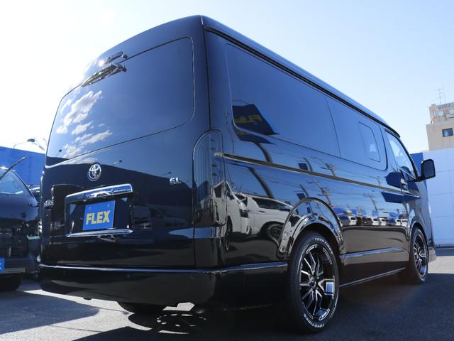 ハイエースワゴン GL ロング アルパイン11インチ BIGXナビ アルパイン12インチ フリップダウンモニター ETC デジタルインナーミラー パノラミックビューモニター クリアランスソナー DELF06 18インチAW(41枚目)