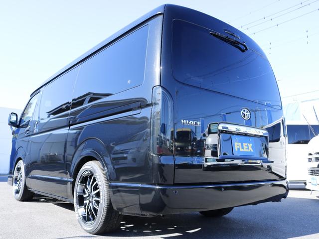 ハイエースワゴン GL ロング アルパイン11インチ BIGXナビ アルパイン12インチ フリップダウンモニター ETC デジタルインナーミラー パノラミックビューモニター クリアランスソナー DELF06 18インチAW(42枚目)