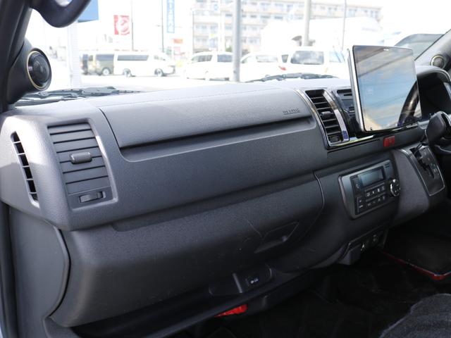 ハイエースバン ブラックエディション仕様 アルパイン11インチBIGXナビ ETC アルパイン製デジタルインナーミラー delf04 17インチAW グッドイヤーナスカータイヤ FLEXオリジナルフロントスポイラー(25枚目)