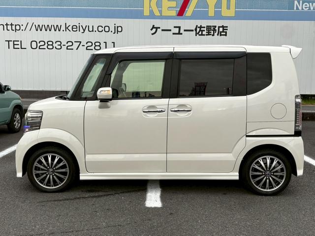 Ｎ－ＢＯＸカスタム Ｇ・ターボＬパッケージ　禁煙　社外７型ナビ　両側スライドドア　クルコン　２２年製ダンロップタイヤ　ワンセグ　ＣＤ　バックカメラ　前ドラレコ　ＥＴＣ　純正アルミ　ＨＩＤライト　フォグ　パドルシフト　ハーフレザーシート　リアスポイラー　スペアキー　記録簿（14枚目）