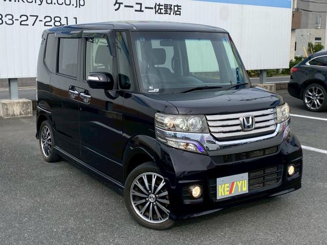 N-BOXカスタム G・ターボLパッケージ 禁煙車 メモリーナビ TV 両側自動ドア クルーズコントロール TRC パドルシフト ETC エンジンプッシュスタート HID フォグランプ 純正アルミ ウインカー電格ミラ- スマートキー オートエアコン(10枚目)