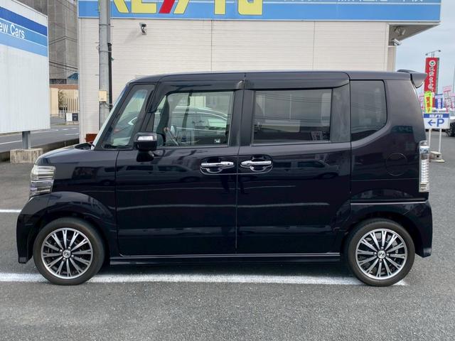 N-BOXカスタム G・ターボLパッケージ 禁煙車 メモリーナビ TV 両側自動ドア クルーズコントロール TRC パドルシフト ETC エンジンプッシュスタート HID フォグランプ 純正アルミ ウインカー電格ミラ- スマートキー オートエアコン(13枚目)