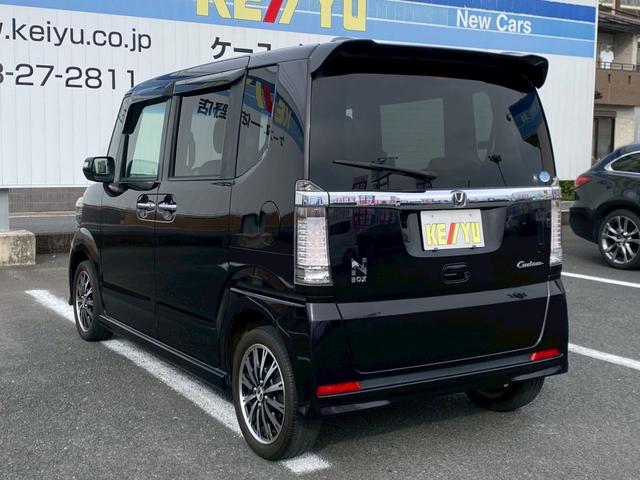 N-BOXカスタム G・ターボLパッケージ 禁煙車 メモリーナビ TV 両側自動ドア クルーズコントロール TRC パドルシフト ETC エンジンプッシュスタート HID フォグランプ 純正アルミ ウインカー電格ミラ- スマートキー オートエアコン(14枚目)