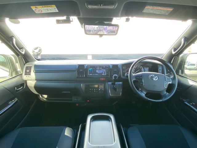 ハイエースバン スーパーＧＬ　ダークプライムＩＩ　禁煙車　７型　セーフティセンス　パノラミックビューモニター　　両側電動スライドドア　純正ナビ　ＢＬＵＥＴＯＯＴＨ　デジタルインナーミラー　ＥＴＣ　衝突被害軽減　車線逸脱警告　ＬＥＤライト　取扱説明書　保証書（3枚目）