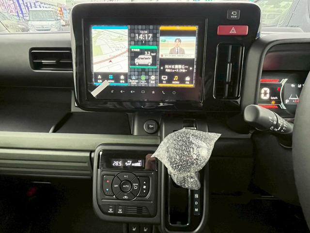 スペーシアギア ハイブリッドＸＺターボ　届出済未使用車　全方位モニター付ナビ　スズキセーフティサポート　ＨＵＤ　シート＆ステアヒーター　オットマン　両側電動スライド　ＢＴオーディオ　地デジ　サーキュレーター　後席テーブル＆サンシェード　ＬＥＤライト　ルーフレール　保証書（34枚目）