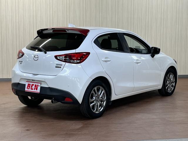 デミオ XDノーブルクリムゾン_360°モニタ-_純正ナビ/フルセグTV ETC ステアリングリモコン クリアランスソナー スマートキー シートヒーター 純正アルミホイール LEDヘッドライト(6枚目)