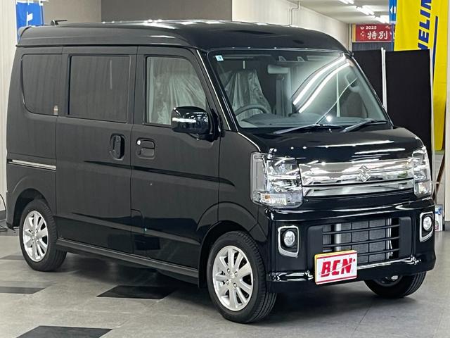 エブリイワゴン ＰＺターボスペシャル　届出済未使用車　ハイルーフ　スズキセーフティサポート　アイドリングストップ　バックアイカメラ付ディスプレイオーディオ　両側ＰＳＤ　ＬＥＤヘッドライト　電動オートステップ　運転席シートＨ　リヤヒーター（3枚目）