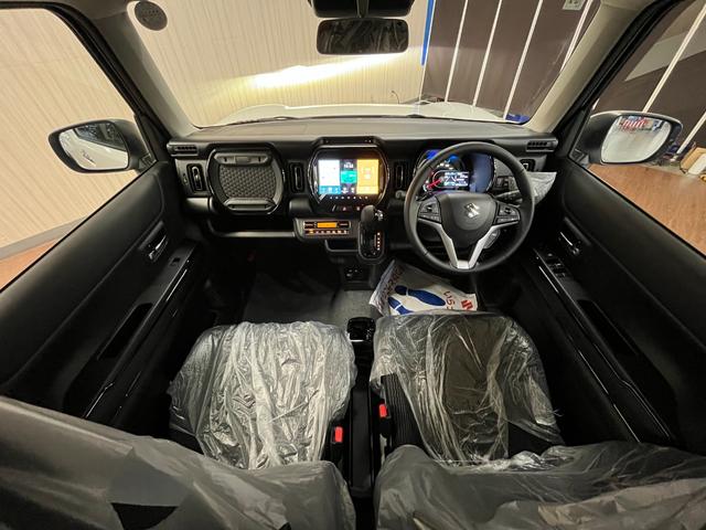 ハスラー ハイブリッドＸターボ　届出済未使用車　全方位モニター付メモリナビ／ｂｌｕｅｔｏｏｔｈ／フルセグＴＶ　レーダークルーズ　ステアリングリモコン　前席シートヒーター　ＬＥＤヘッドライト　プッシュスタート　スマートキー（10枚目）