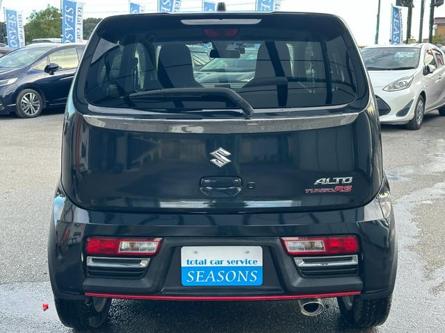 アルトターボRS ベースグレード レーダー探知機 ドラレコ ポータブルナビ 社外オーディオ 衝突軽減装置 運転席シートヒーター HIDヘッドライト スマートキー スペアキー プッシュスタート(17枚目)