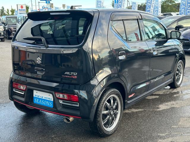 アルトターボRS ベースグレード レーダー探知機 ドラレコ ポータブルナビ 社外オーディオ 衝突軽減装置 運転席シートヒーター HIDヘッドライト スマートキー スペアキー プッシュスタート(18枚目)