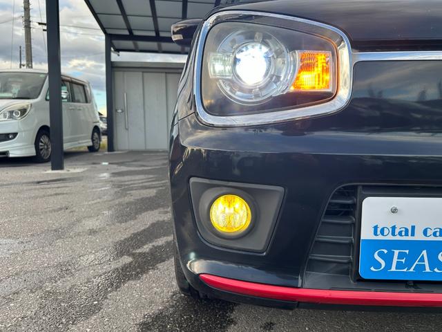 アルトターボRS ベースグレード レーダー探知機 ドラレコ ポータブルナビ 社外オーディオ 衝突軽減装置 運転席シートヒーター HIDヘッドライト スマートキー スペアキー プッシュスタート(22枚目)